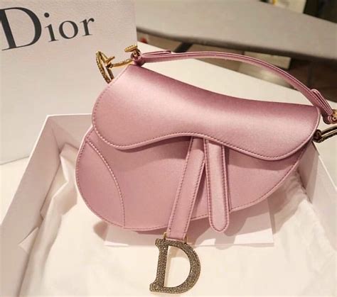 dior saddle bag pink satin|pre owned Dior saddle bag.